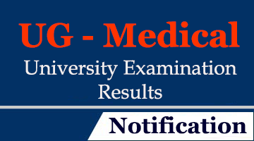 University Examination Results for UG Medical